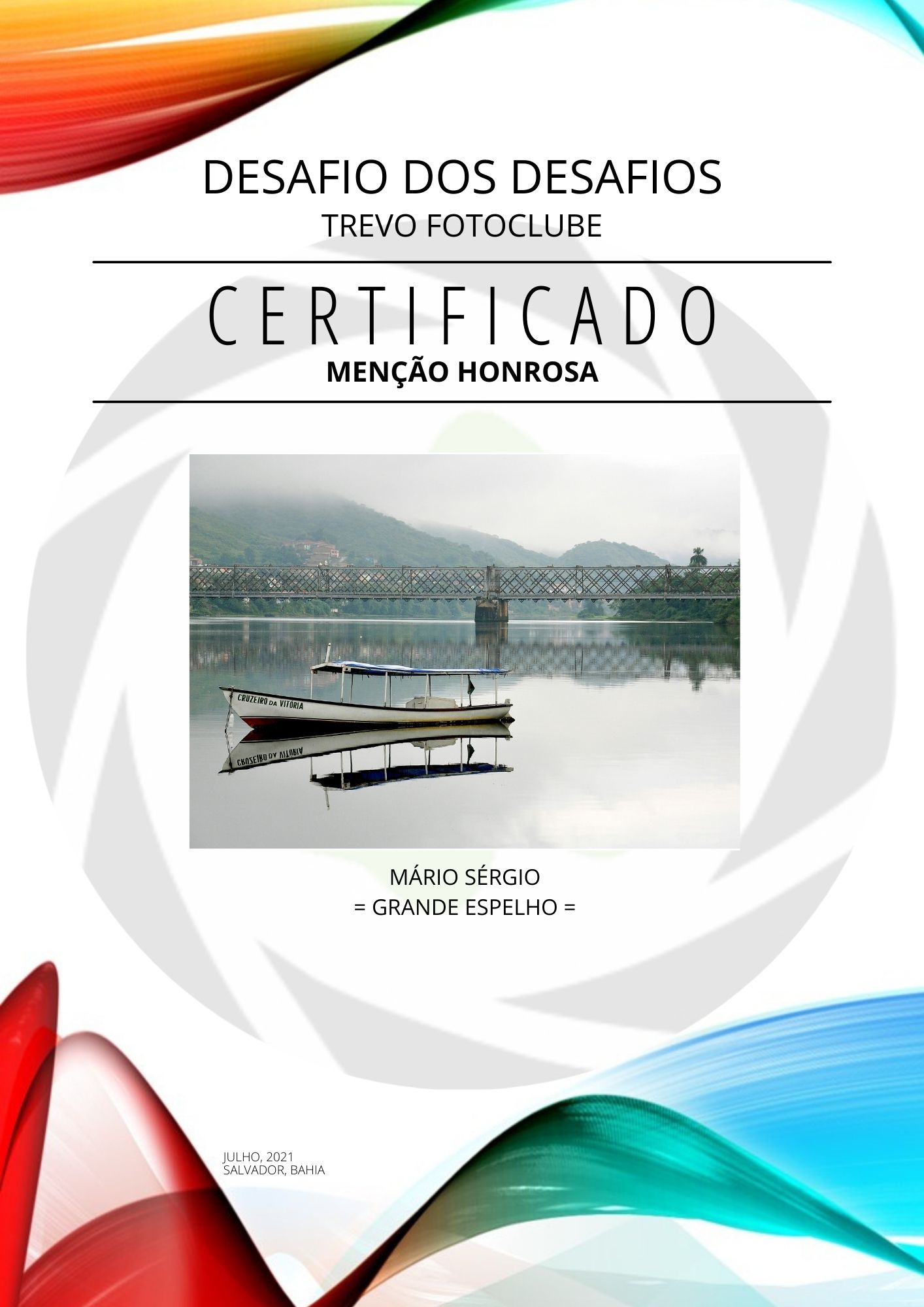 Certificado MARIO SERGIO